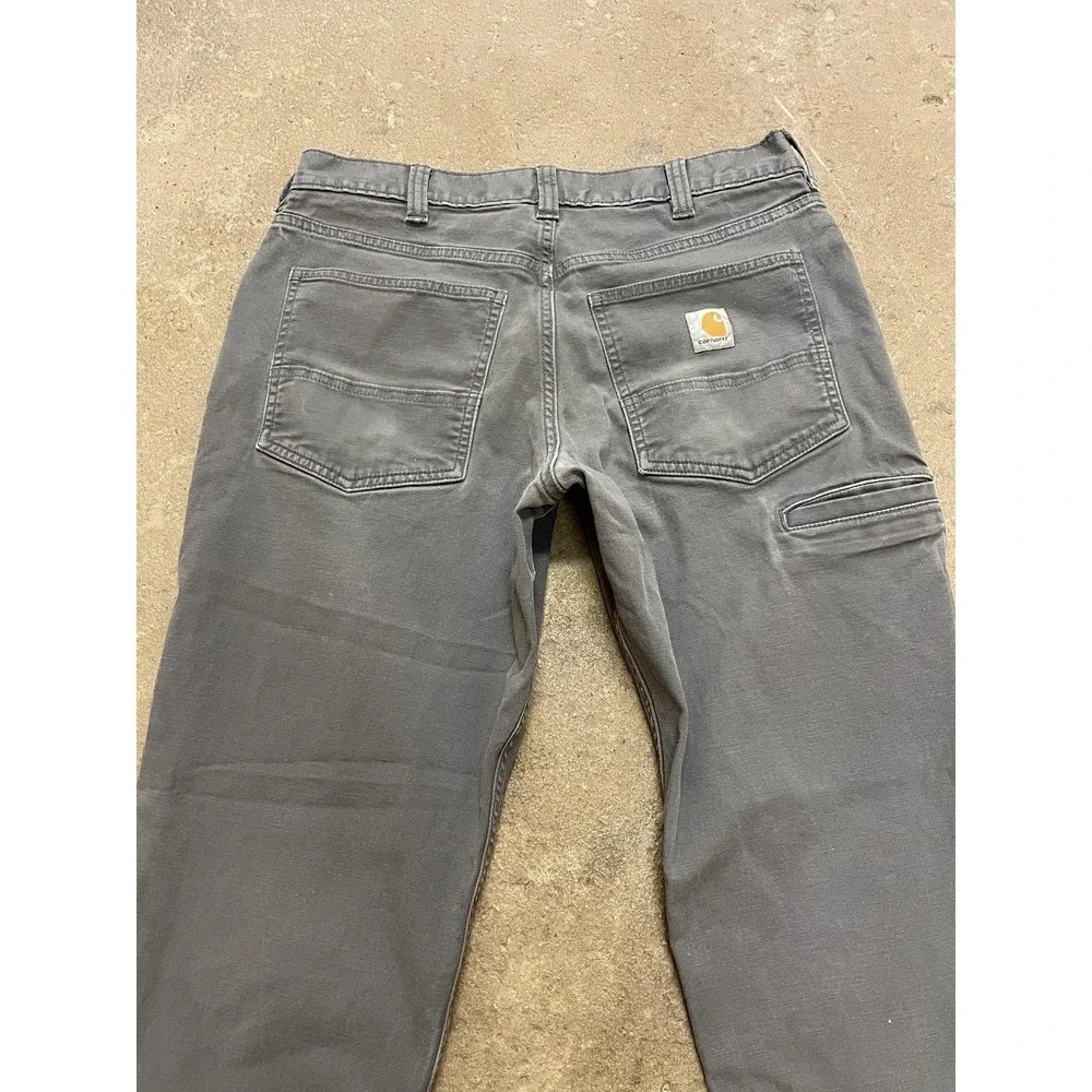 Carhartt Pants‎ Mens 32x28 Gray Relaxed Fit Canvas Carpenter Work 102517-039